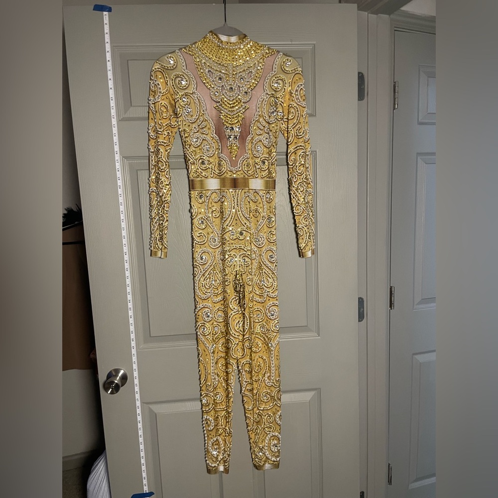 Unique Rhinestone Bodysuit
